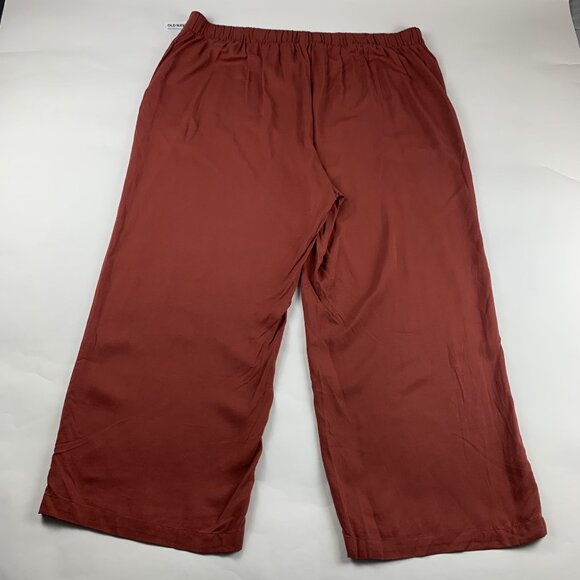 Old Navy Cherry Birch Challis WIde Leg Playa Pant 3X New - Picture 6 of 7